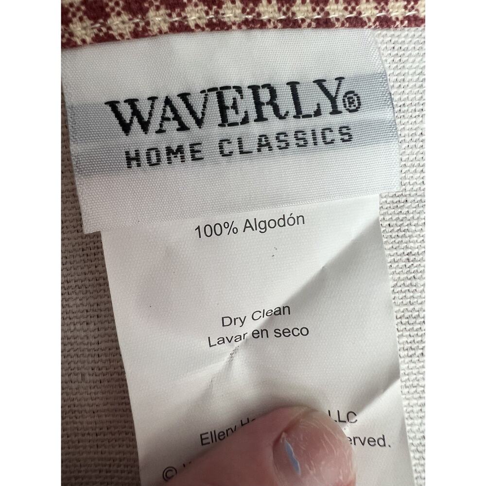WAVERLY Home Classic Red Toile Scalloped Valance Curtain 17x78 French Provincial - Picture 3 of 7
